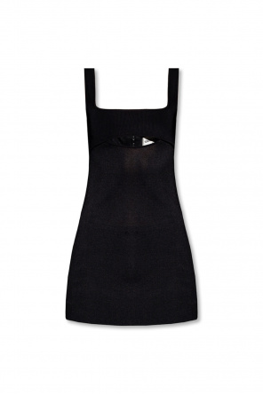 【関税&送料込】Saint Laurent Dress Saint Laurent Sheer Strapless Dress in Ebene | FWRD